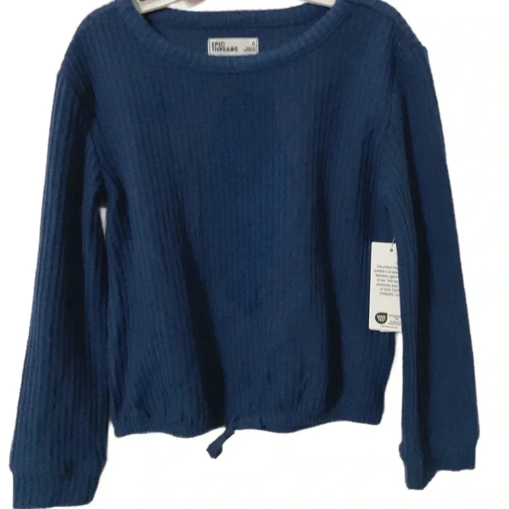 NEW EPIC THREADS Big & Little Girls Waffle Knit Long Sleeve Shirt.